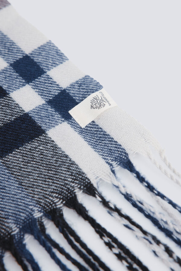 Springfield Bufanda cuadros tart&aacute;n azul