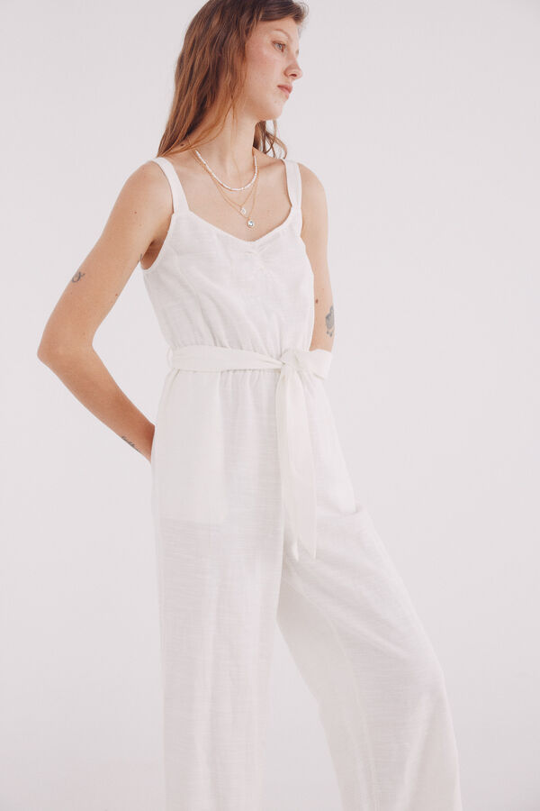 Springfield Mono largo tirantes algodón nude