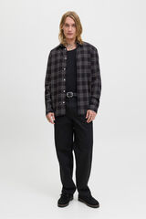 Jack & Jones Camisa de flanela xadrez preto