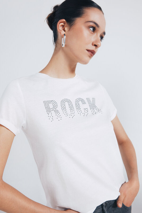 Springfield Camiseta "Rock" branco