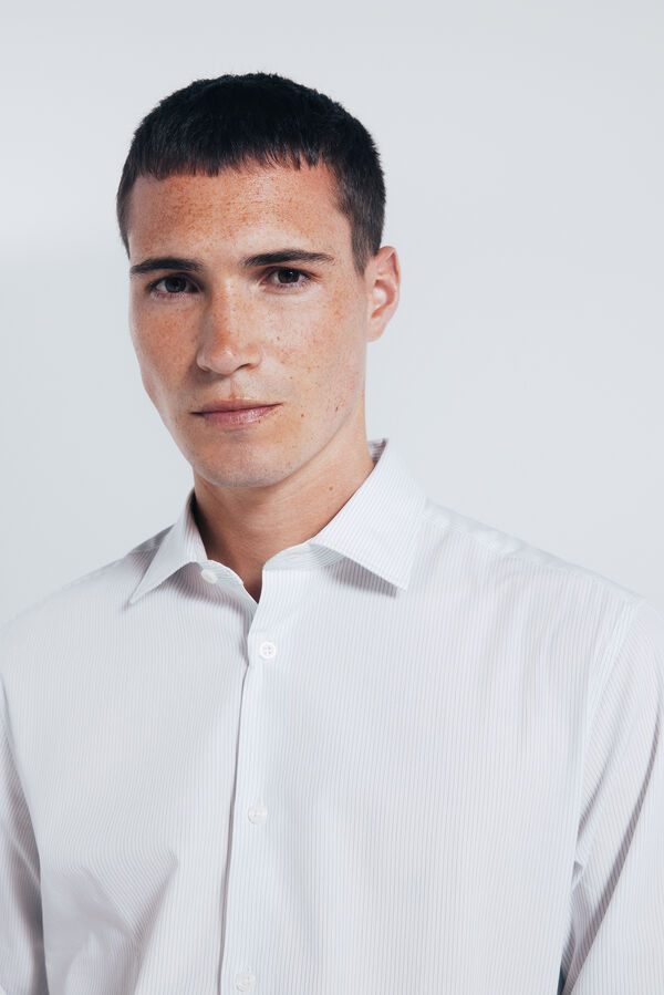 Springfield Camisa popel&iacute;n rayas azul