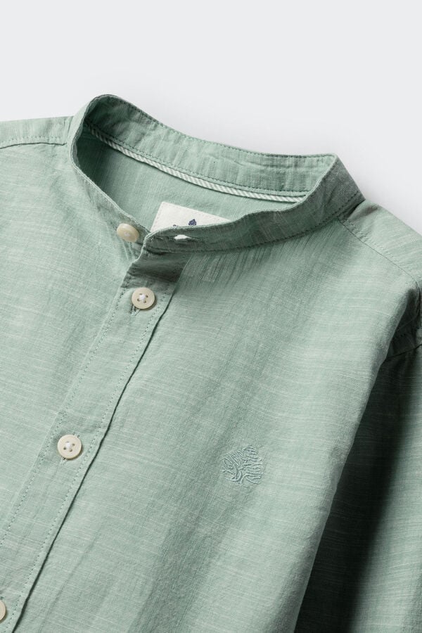 Springfield Kids Camisa cotton slub ni&ntilde;o verde