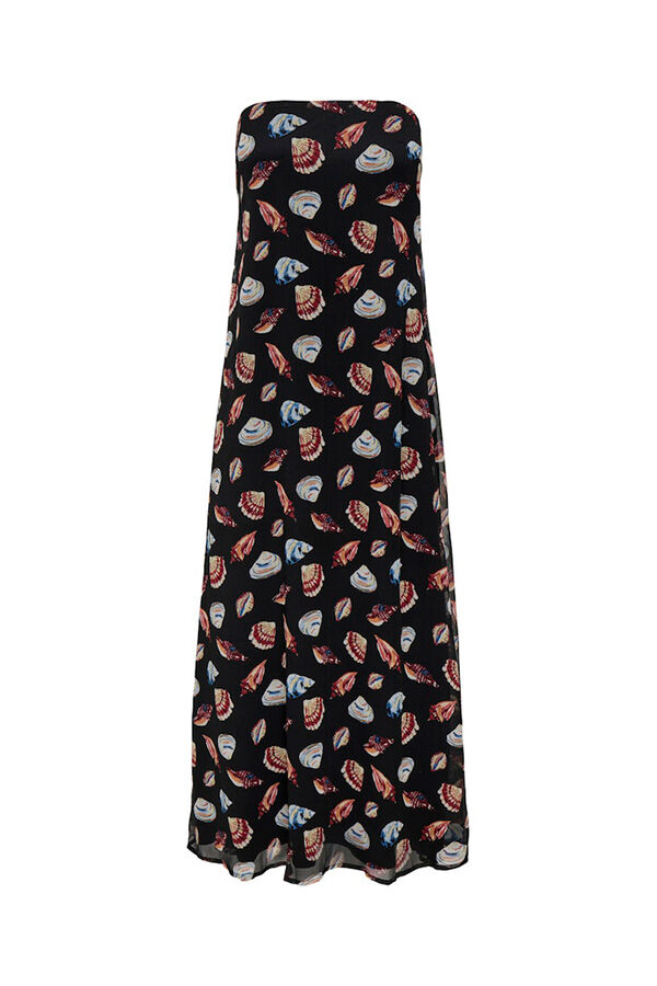 Only Vestido largo palabra de honor negro