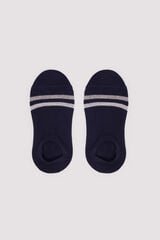 Springfield Calcet&iacute;n invisible rayas contraste canal&eacute; azul