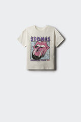 Springfield Kids Camiseta Rolling Stones ni&ntilde;a blanco
