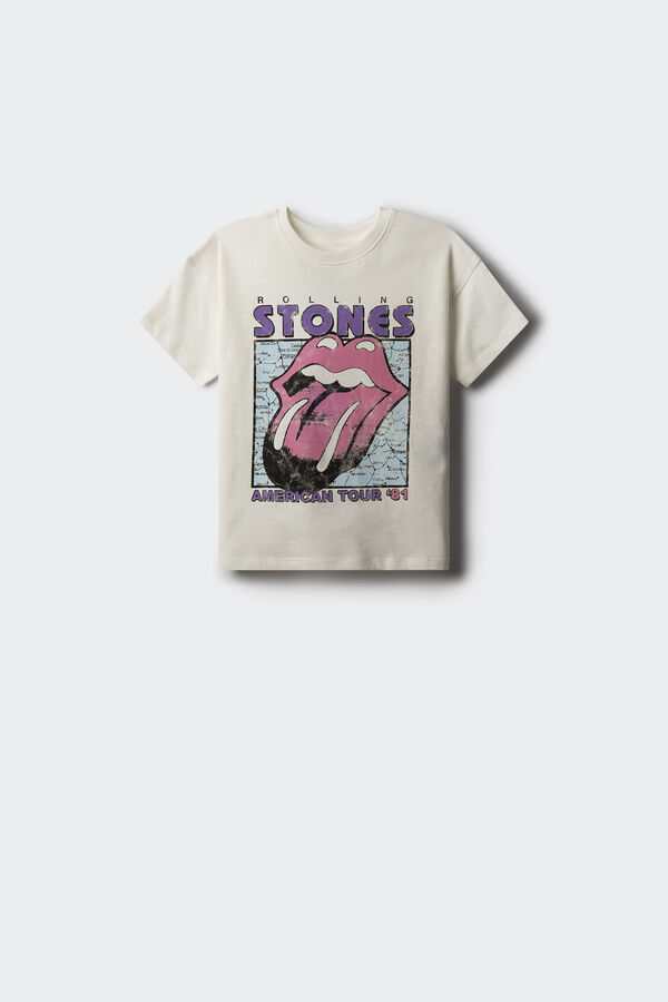Springfield Kids Camiseta Rolling Stones ni&ntilde;a blanco