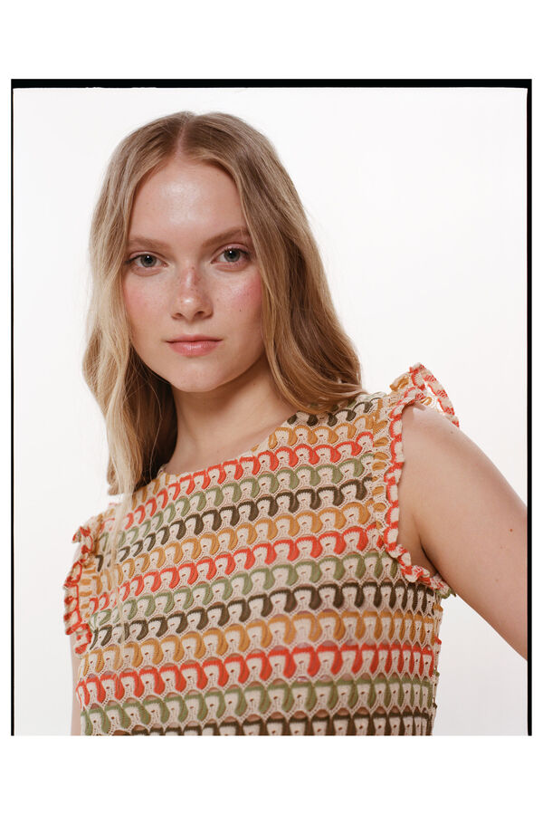 Springfield Camiseta Estructura Multicolor kaki