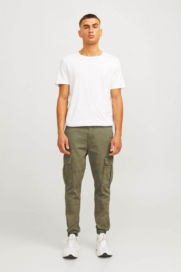 JJ REBEL Cal&ccedil;as cargo slim fit verde