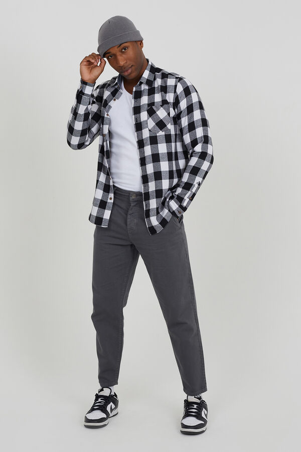 Brave Soul Camisa manga larga con bolsillos estampado