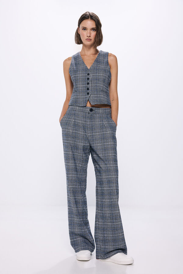 Springfield Colete xadrez castanho