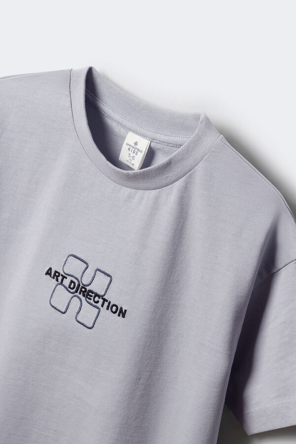 Springfield Kids Camiseta Puzzle ni&ntilde;o azul