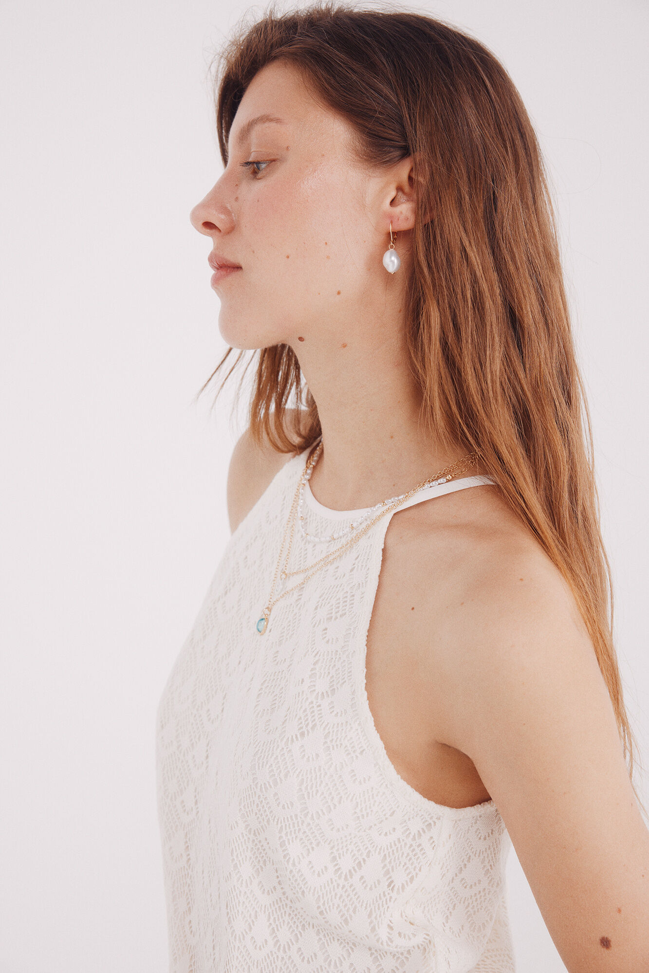 Springfield crochet de halter com decote
