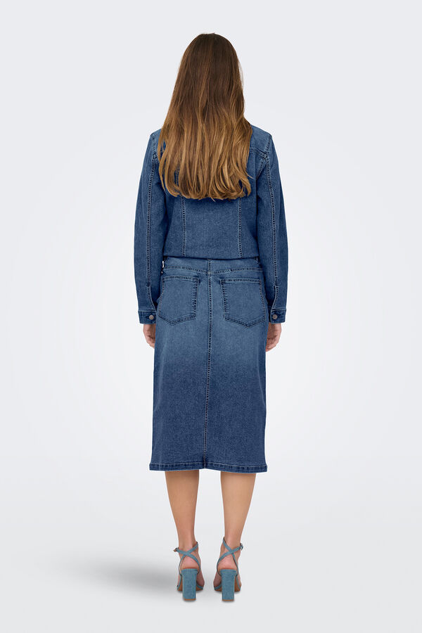 JDY Falda vaquera midi azul