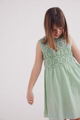 Springfield Kids Vestido crochet ni&ntilde;a verde