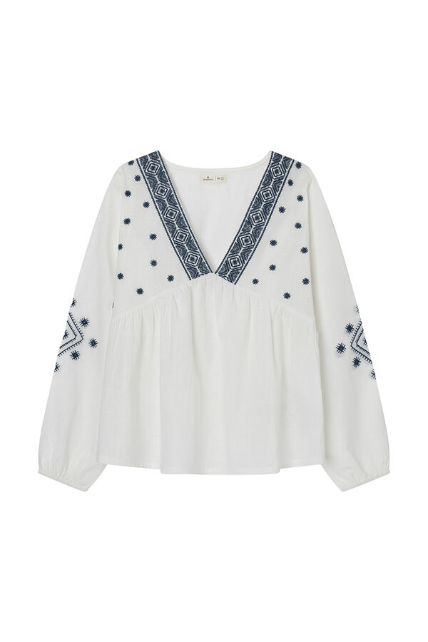 Springfield Blusa bordados blanco