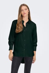 JDY Camisa longa larga azul