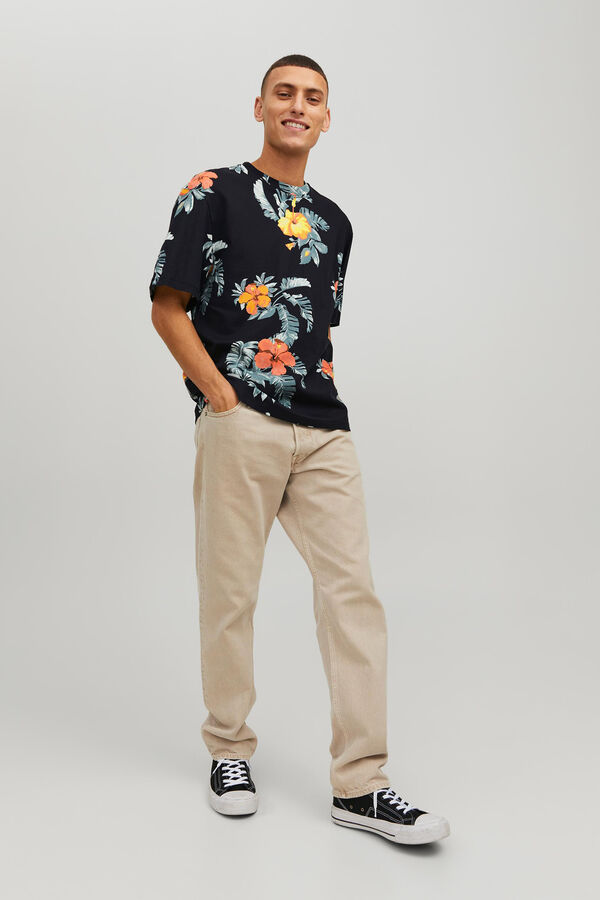 Jack & Jones Camiseta print floral negro