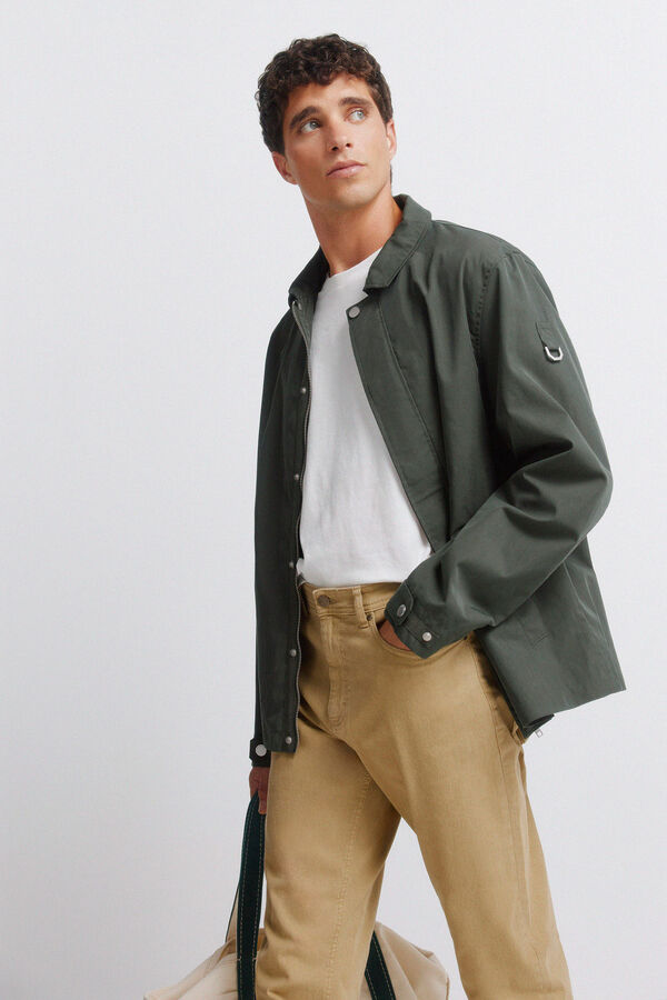 Springfield Pantal&oacute;n 5 bolsillos lavado slim fit beige