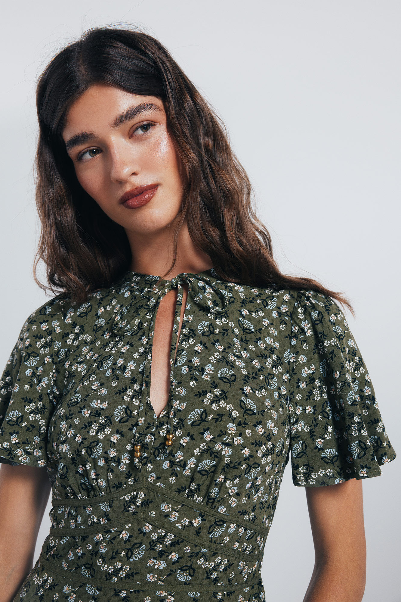 Springfield Vestido curto com debrum na cintura