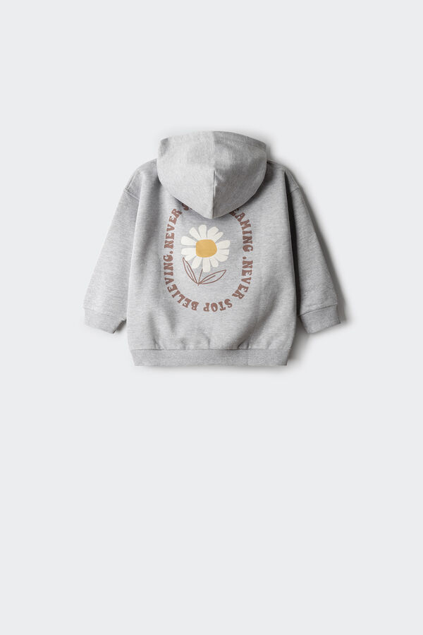 Springfield Kids Sweatshirt flor com capuz para menina cinzento
