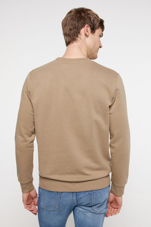 Jack & Jones Sweatshirt gola redonda print logo bege