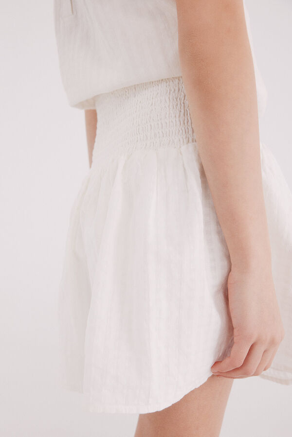 Springfield Kids saia bordada de menina cru