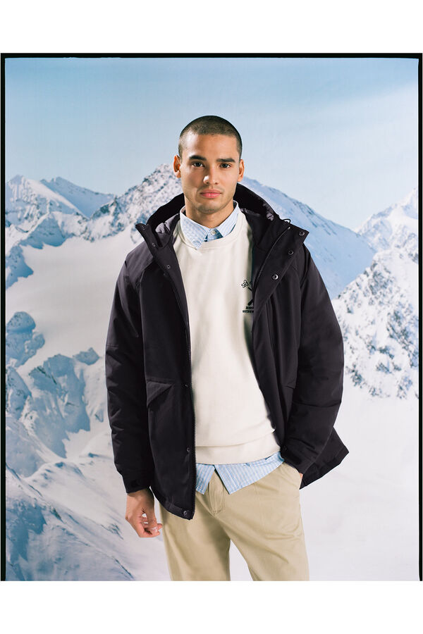 Springfield Parka corta acolchada t&eacute;rmica azul