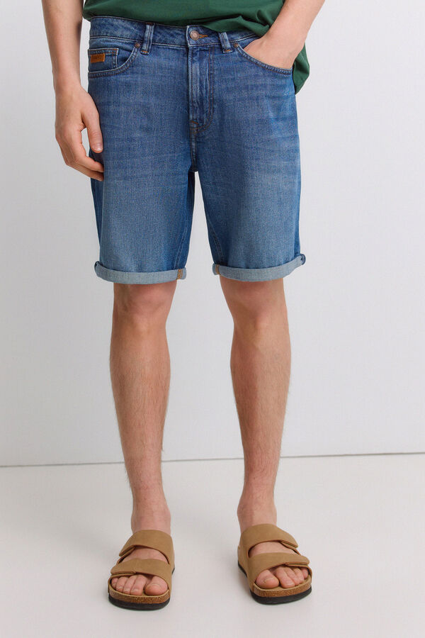 Springfield Bermuda vaquera ultra ligera slim fit azul