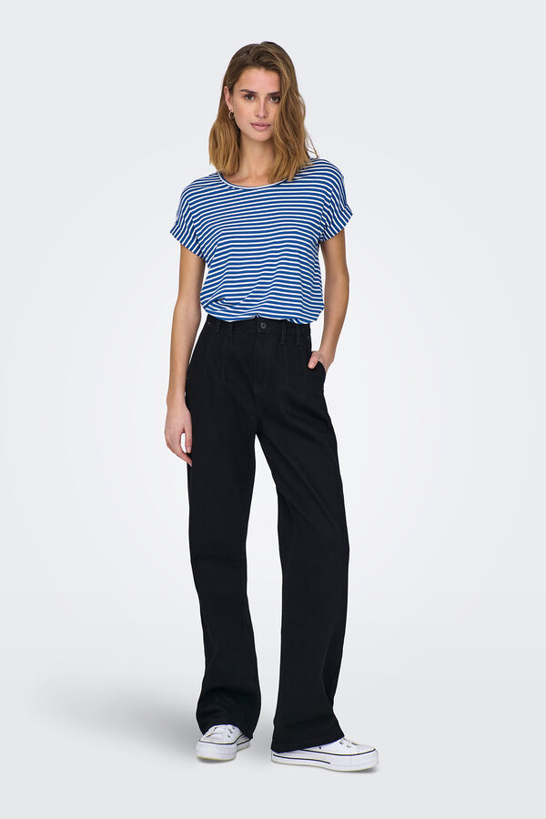 Only Camiseta a rayas azul