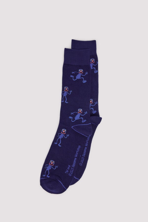 Springfield Meia do Monstro dos Biscoitos da Vila S&eacute;samo azul