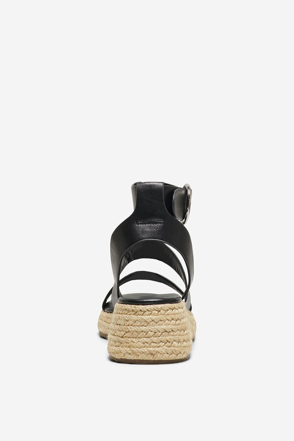 Only Sandalia plataforma esparto negro
