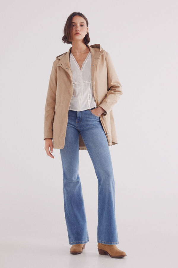 Springfield Parka capucha 2 en 1 beige