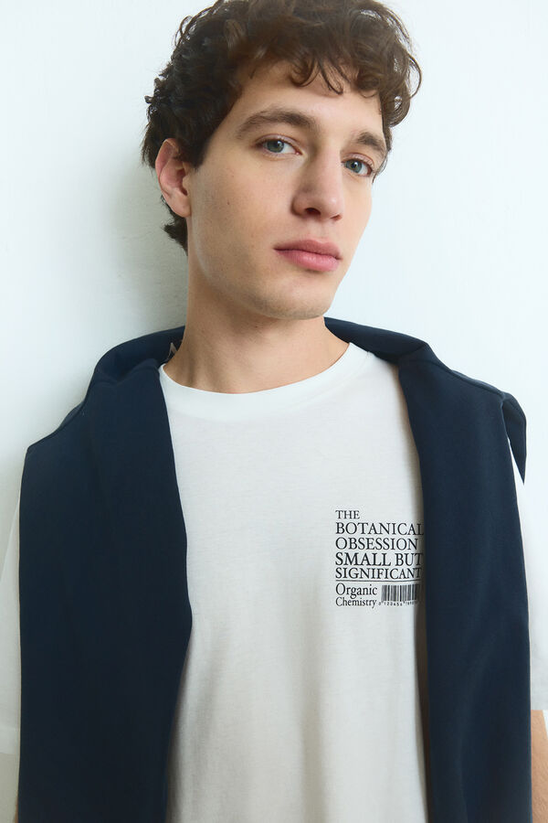 Springfield Camiseta botanical obsession marfil