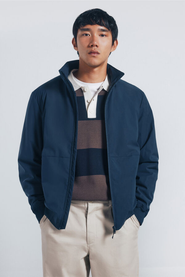 Springfield Casaco t&eacute;cnica acolchoada azul