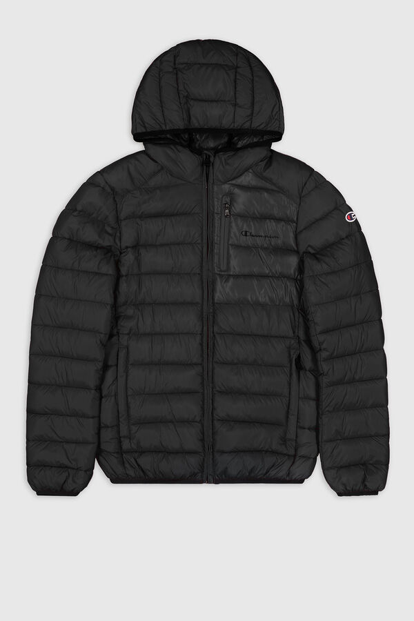 Champion Casaco com capuz acolchoado preto