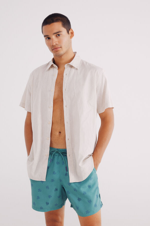 Springfield Fato de banho estampado polvos verde