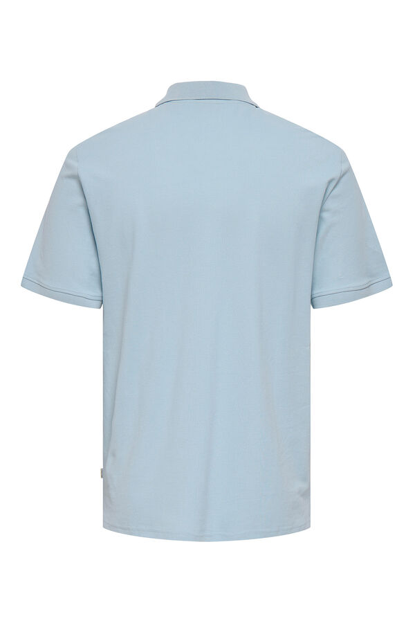 Only & Sons Polo com detalhe frontal azul