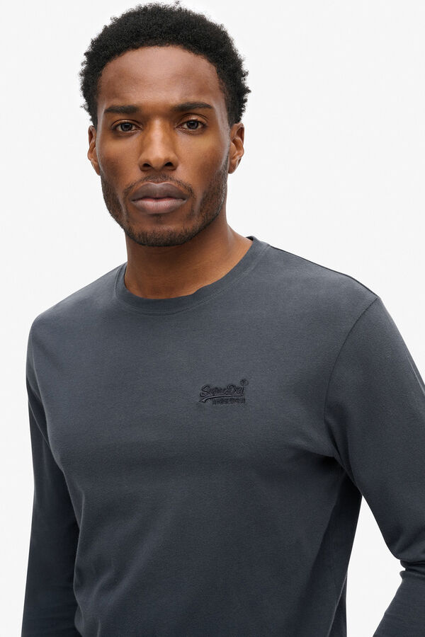 Superdry T-shirt de manga comprida azul