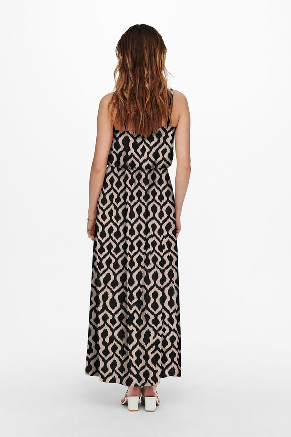 Only Vestido comprido com al&ccedil;as castanho