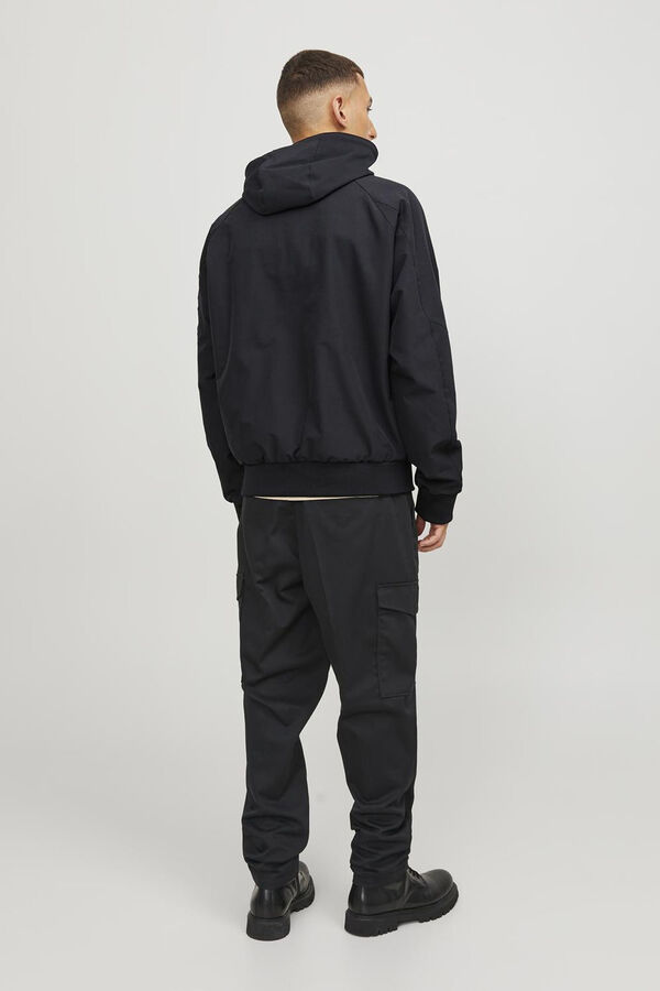 Jack & Jones Jaqueta bomber com capuz preto