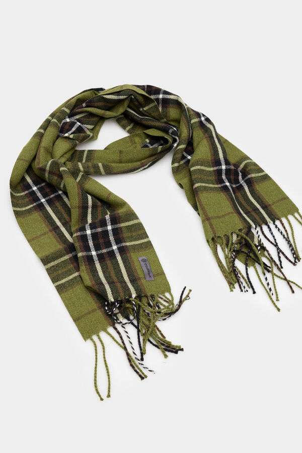 Springfield Cachecol xadrez xadrez verde estampado
