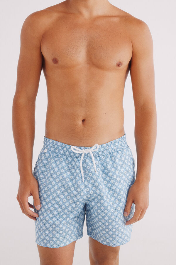 Springfield Ba&ntilde;ador estampamo mosaico bolsillo cremallera estampado