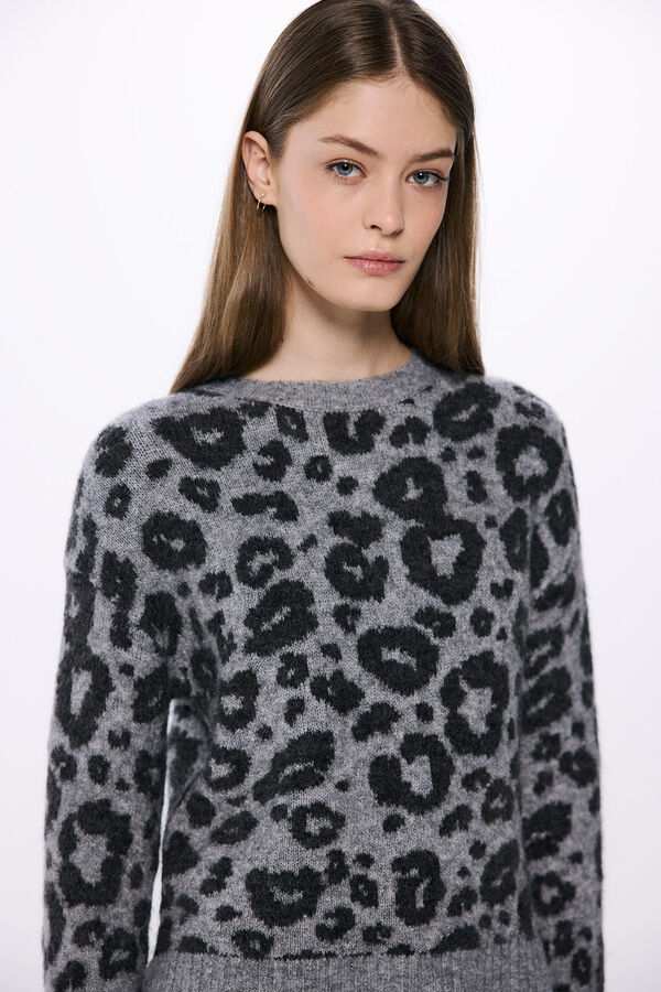 Springfield Jersey intarsia animal gris