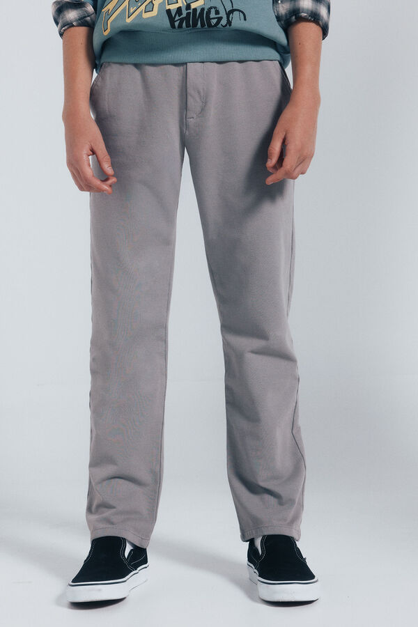 Springfield Kids Cal&ccedil;as cal&ccedil;as chino confort&aacute;veis ​​e justas para meninos cinzento