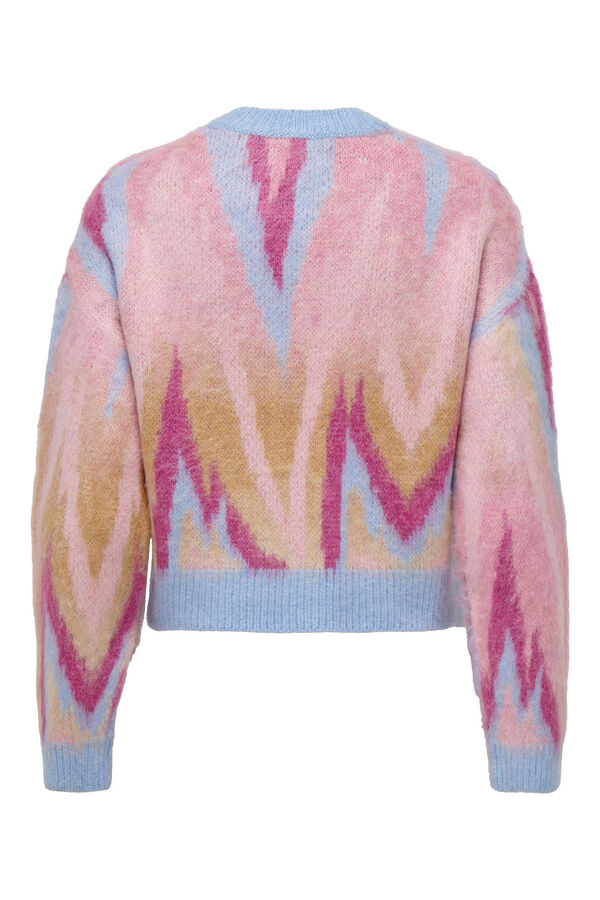 Only Camisola de malha em Jacquard azul