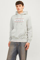 Jack & Jones Moletom com logo e Sweatshirt regular cinzento