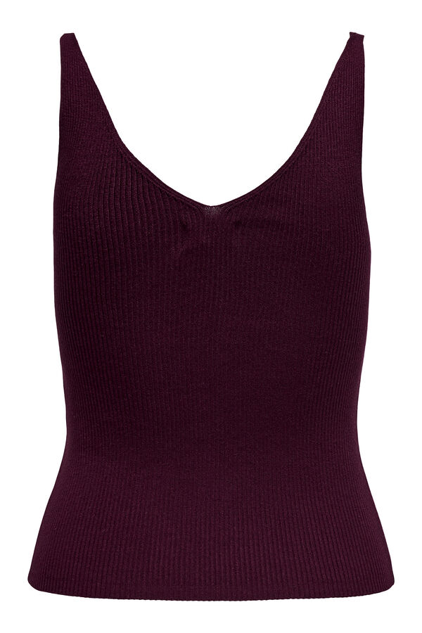 JDY Camiseta tirantes punto burdeos