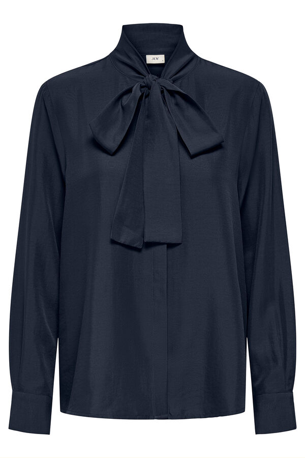 JDY Blusa manga larga lazo azul