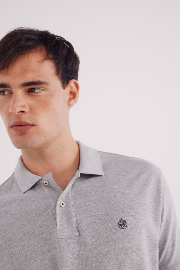 Springfield Polo piqu&eacute; b&aacute;sico regular fit cinzento