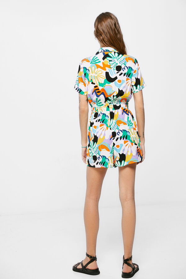 Springfield Macac&atilde;o Curto Camiseiro Estampado preto